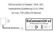 ExConnect24 v2 Netzteil 15VA transp. 3m Zuleit., IP44 24V...