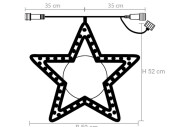 PRO Motiv Stern DUAL B 50 cm, H 52 cm, warm-/kaltweiss