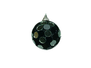 Spiegelkugel schwarz/silber 7cm runde Plättchen 6 Stk/P.