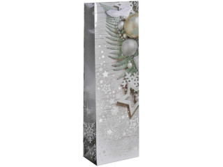 Taschen "Weihnachtsglitzer" grau, B12xT9xH40cm, 5er Set