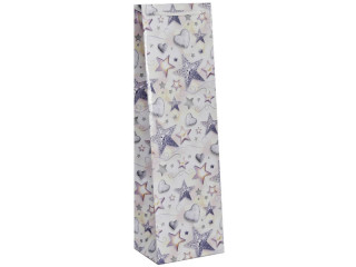 Taschen "Sterne/Herzen" 10St champ./beere, B12xT9xH40cm
