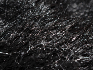 grass mat "long pile" 130cm black