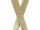 ruban cadeau "losange brillant" beige/or 25mm x 20m