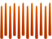 tapered candles 12 pieces h 25cm mandarin