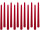 bougies flambeaux 12 pièces h 25cm rouge carmin
