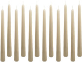 tapered candles 12 pieces h 25cm sand