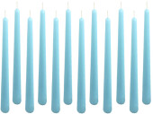 bougies flambeaux 12 pièces h 25cm turquoise