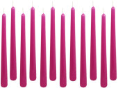 Spitzkerzen 12 Stück fuchsia H 25cm, Ø 2,3cm