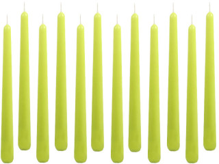 bougies flambeaux 12 pièces h 25cm limon