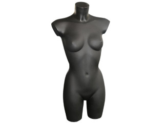 Damenbüste schwarz 90cm hoch Kunststoff