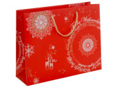 sac cadeau "Joyeux Noël" rouge large