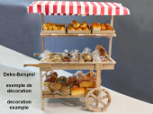 market cart with 6 wooden boxes nature-washed 134 x 53 x H 169cm
