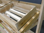 market cart with 6 wooden boxes nature-washed 134 x 53 x H 169cm