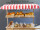 roof for market cart red/white 82 x 136cm