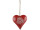 coeur en bois rouge avec edelweiss