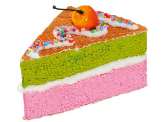 Candy Tortenstück mit Kirsche 9cm hoch