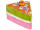 Candy Tortenstück mit Kirsche 9cm hoch