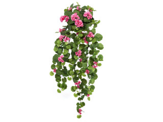 Geraniumbusch pink hängend L 90cm, 269 Blätter, 23 Blüten
