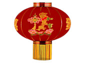China-Lampion traditionell rot/gold, mit Aufdruck,...