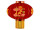 China-Lampion traditionell rot/gold, mit Aufdruck, Ø 90cm