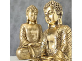 Buddha sitzend goldfarben gross H 70 cm, B 43 cm, T 32 cm