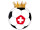 Fussballhänger Krone/Schweiz weiss/schwarz/gold 35 x 28cm