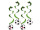 Fussballhänger-Spiralen schwarz/weiss/grün, 55 x 14cm, 4er Set