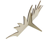 Display 2D "Grasbüschel" natur, MDF 3mm, B32 x H15cm, mit Aufsteller