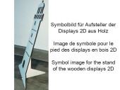 Display 2D "Leuchtturm" klein weiss, MDF 3mm, B 15 x H 30 cm, mit Aufsteller