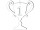 Display 2D "Pokal" weiss, MDF 3mm, B 37.5 x H 40cm, zum Aufhängen