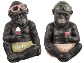 Gorilla "Magnesia" sitzend schwarz/bunt, 23.5 x...