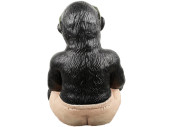 Gorilla "Magnesia" sitzend schwarz/bunt, 23.5 x 34 x 23.5cm, gemischte Modelle, Preis pro Stück