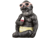 Gorilla "Magnesia" sitzend schwarz/bunt, 23.5 x 34 x 23.5cm, gemischte Modelle, Preis pro Stück