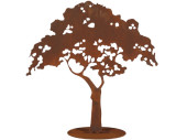 Baum auf Platte Rosteffekt B 60cm, H 60cm Metall