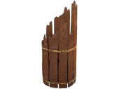 Wilde Fackel rosteffekt Metall, mit Goldnaht, H 32 x...