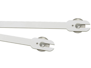 Bannerhalter-Set für Glas 88cm breit, 2-tlg., mit Saunnäpfen, für Banner bis 78cm Breite