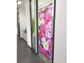 Bannerhalter-Set für Glas 88cm breit, 2-tlg., mit Saunnäpfen, für Banner bis 78cm Breite