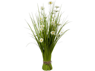 Grasbündel "Wildblüten" weiss H 70cm, Ø 50cm