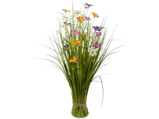Grasbündel "Wildblüten" bunt H 70cm, Ø 50cm