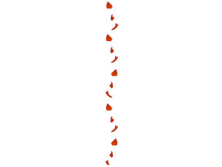 Federngirlande rot 168cm lang