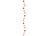 Federngirlande rot 168cm lang