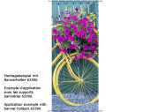 Textilbanner "Velo mit Blumen" gelb/bunt...