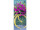 Textilbanner "Velo mit Blumen" gelb/bunt 75x180cm, Schlauchnaht oben+unten