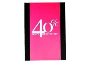 display 30% sign pink / white / black