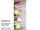 Textilbanner "Tulpen Deluxe" bunt/graues Holz 75x180cm, Schlauchnaht oben+unten