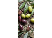 Textilbanner Oliven/Blätter grün/braun 75x180cm,...