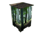 photo stool "forest" brown/green