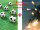 Sparset "Fussball-LED-Kette" 220V-Netzteil mit 20 Fussbällen, warmweiss