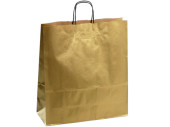 Tragetasche Kraftpapier gold, 40 x 16 x H 45cm 25 Stück