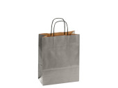 Tragetasche Kraftpapier silber, 24 x 11 x H 31cm 25...